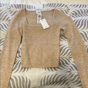 Aritzia Wilfred Beige Long Sleeve sweater